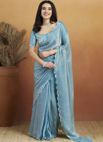 Garb These Party Wear Ready To Wear Saree in Fine Colored.These Saree Are Satin And Blouse is Satin Fabricated.Its Beautified With Designer Embroidery Work Border.