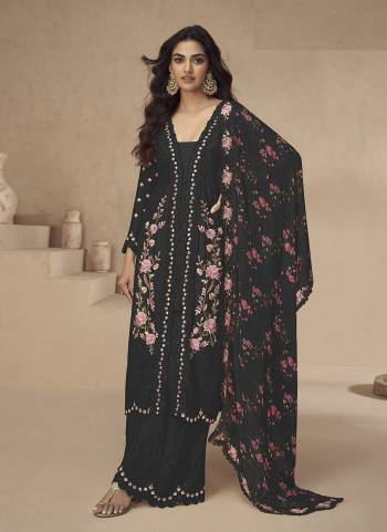 Attractive These Party Wear Free Size Stitched Plazzo Suit in Fine Colored Pair With Dupatta.These Top And Bottom Are Chinon And Dupatta Are Chinon And Pair With Santoon Inner.Its Beautified With Heavy Designer Embroidery Work With Printed Dupatta.