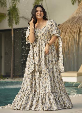 Looking These Beautiful Readymade Long Gown.These Gown Are Rayon is Fabricated.Its Beautified With Designer Digital Printed.