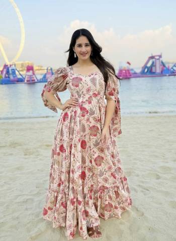 Looking These Beautiful Readymade Long Gown.These Gown Are Rayon is Fabricated.Its Beautified With Designer Digital Printed.