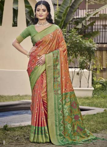Looking These Fastive And Party Wear Saree in Fine Colored.These Saree And Blouse is Fabricated On Pochampalli Silk.Its Beautified With Wevon Designer.