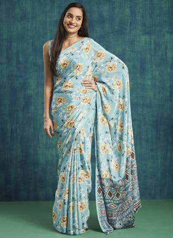 Attractive These Party Wear Ready To Wear Saree in Fine Colored.These Saree Are Silk Crepe And Blouse is Silk Crepe Fabricated.Its Beautified With Designer Digital Printed.