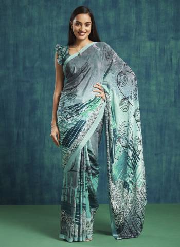 Attractive These Party Wear Ready To Wear Saree in Fine Colored.These Saree Are Silk Crepe And Blouse is Silk Crepe Fabricated.Its Beautified With Designer Digital Printed.