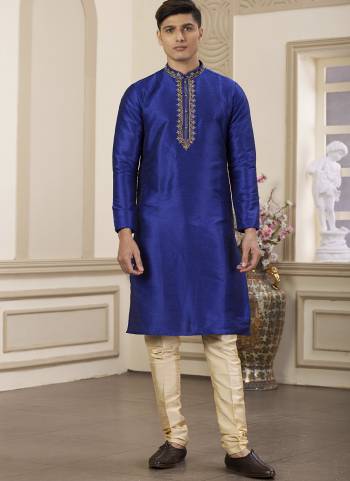 Looking These Party Wear Mans Wear Kutra Payjama wearing this fashionable. Tailored Kurta Are Art Silk And Payjama Art Silk finest Fabriced With Designer Hand Embroidery Work.