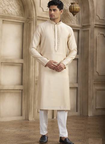 Looking These Party Wear Mans Wear Kutra Payjama wearing this fashionable. These Kurta Are Art Silk And Payjama Art Silk finest Fabriced With Designer Mirror Embroidery Work.