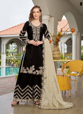 Attrective These Party Wear Suit in Fine Colored Pair With Bottom And Dupatta.These Top Are Chinon And Dupatta Are Fabricated On Chinon Pair With Chinon Bottom.Its Beautified With Designer Heavy Jari Embroidery Work.