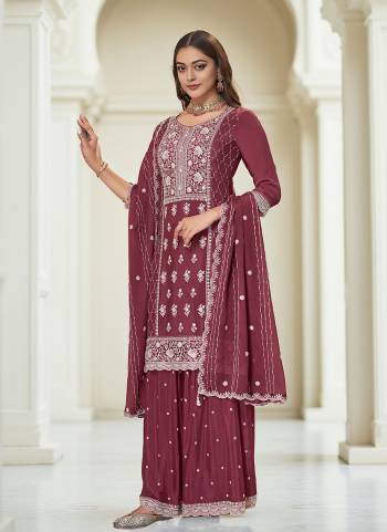 Attractive These Designer Plazzo Suit in Fine Colored Pair With Bottom And Dupatta.These Top Are Chinon And Bottom Are Fabricated On Chinon Pair With Chinon Dupatta.Its Beautified With Designer Sequance Embroidery Work.