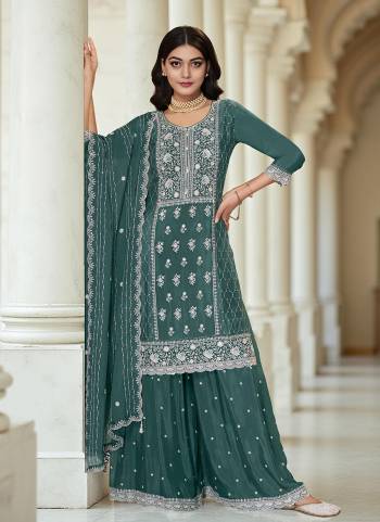 Attractive These Designer Plazzo Suit in Fine Colored Pair With Bottom And Dupatta.These Top Are Chinon And Bottom Are Fabricated On Chinon Pair With Chinon Dupatta.Its Beautified With Designer Sequance Embroidery Work.