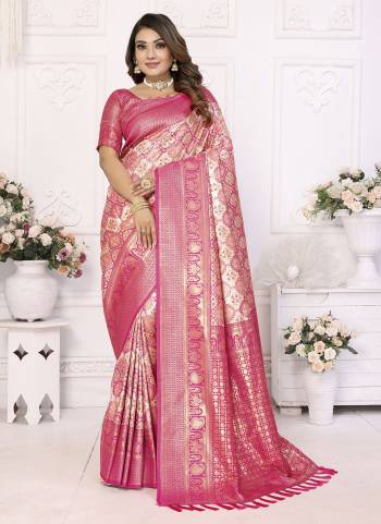 Garb These Festivel,Party Wear Saree in Fine Colored.These Saree And Blouse is Fabricated On Banarasi Silk.Its Beautified With Woven Rich Pallu Heavy Designer.