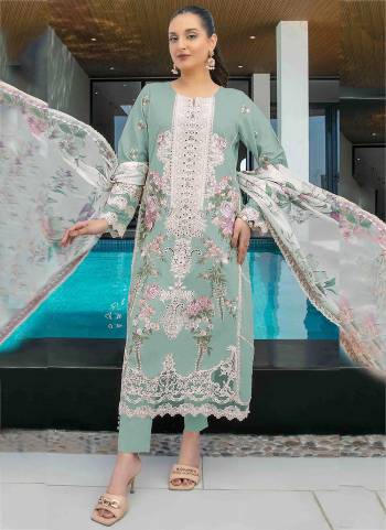 Looking These Designer Suit in Fine Colored Pair With Bottom And Dupatta.These Top Are Cotton And Dupatta Are Fabricated On Organza Pair With Cotton Bottom.Its Beautified With Printed Designer With Embroidery Work.