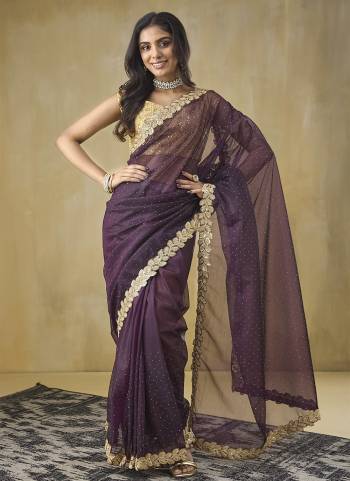 Attractive These Party Wear Ready To Wear Saree in Fine Colored.These Saree Are Tissue And Blouse is Art Silk Fabricated.Its Beautified With Designer Embroidery Work Lace Border,Blouse With Swarovski Work.