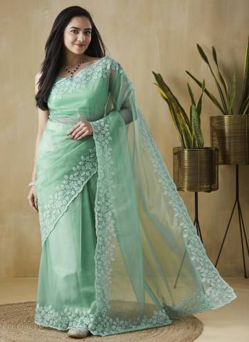 Attractive These Party Wear Ready To Wear Saree in Fine Colored.These Saree Are Tissue And Blouse is Tissue Fabricated.Its Beautified With Designer Embroidery Work.