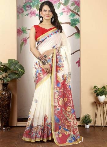 Garb These Fastive Saree in Fine Colored.These Saree Are Linen Cotton And Blouse is Fabricated On Linen Cotton Pair.Its Beautified With Wevon Jari Border With Designer Digital Printed.