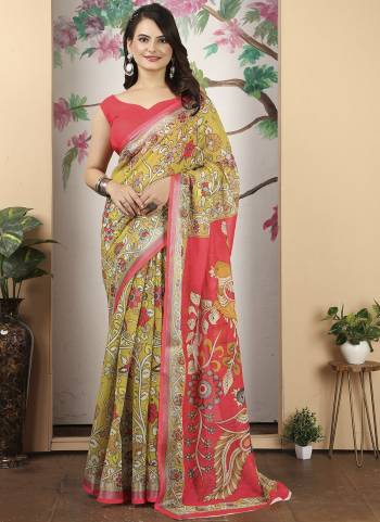Garb These Fastive Saree in Fine Colored.These Saree Are Linen Cotton And Blouse is Fabricated On Linen Cotton Pair.Its Beautified With Wevon Jari Border With Designer Digital Printed.