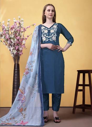 Attractive These Suit in Fine Colored Pair With Bottom And Dupatta.These Top And Bottom Are Fabricated On Rayon Pair With Chanderi Dupatta.Its Beautified With Designer Embroidery Work,Printed.