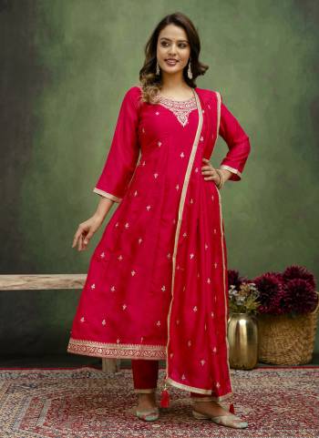 Looking These Beautiful Readymade Suits With Dupatta.These Suit is Fabricated On Top Are Silk Blend And Bottom Are Silk Blend And Silk Blend Dupatta .Its Beautified With Designer Embroidery Work.