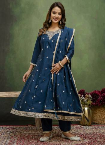 Looking These Beautiful Readymade Suits With Dupatta.These Suit is Fabricated On Top Are Silk Blend And Bottom Are Silk Blend And Silk Blend Dupatta .Its Beautified With Designer Embroidery Work.