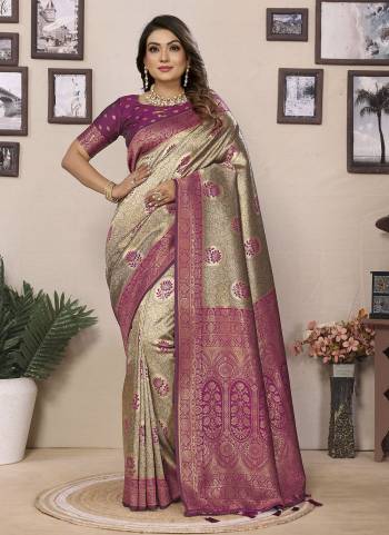 Attractive These Festive Party Wear Saree in Fine Colored.These Saree And Blouse is Fabricated On Banarasi Tissue Silk.Its Beautified With Woven Jari Designer.
