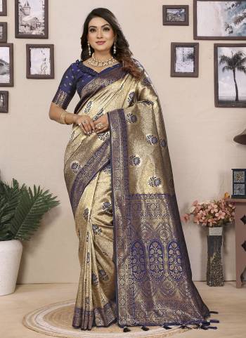 Attractive These Festive Party Wear Saree in Fine Colored.These Saree And Blouse is Fabricated On Banarasi Tissue Silk.Its Beautified With Woven Jari Designer.
