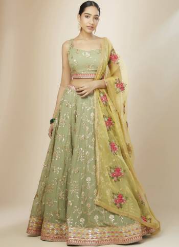 For A Designer Look,Grab These Lehenga Choli in Fine Colored.These Lehenga And Blouse Are Fabricated On Georgette Pair With Dupatta Are Georgette.Its Beautified With Designer Sequance,Jari Embroidery Work.