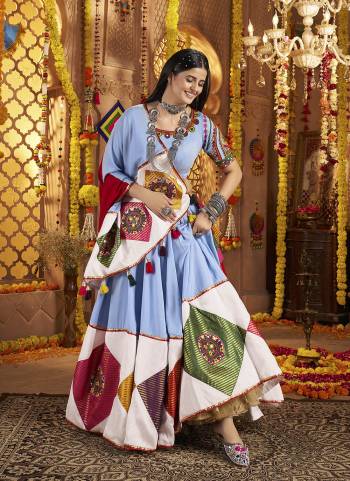 Attrective These Navratri Special Lehenga Choli in Fine Colored.These Lehenga Are Viscose Cotton And Blouse Are Viscose Cotton And Dupatta Are Fabricated On Viscose Cotton.Its Beautified With Designer Multy Thread,Mirror Embroidery Work.