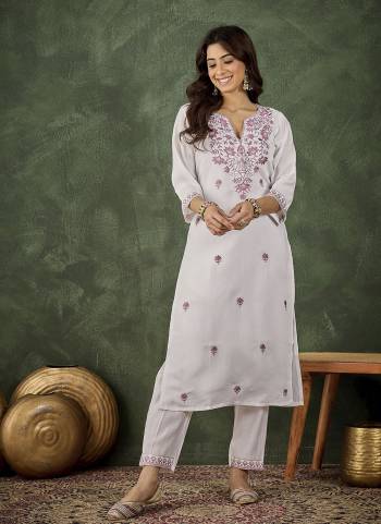 Attrective These Beautiful Looking Readymade Kurti With Bottom.These Kurti And Bottom Are Fabricated On Roman Silk Blend.Its Beautified With Designer Embroidery Work.