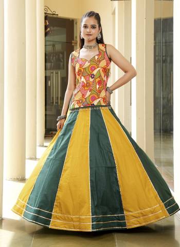 Looking These Navratri Wear Lehenga Choli in Fine Colored.These Lehenga Are Cotton Choli Are Cotton Fabricated Pair.Its Beautified With Designer Embroidery Work.