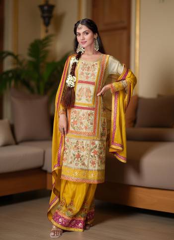 Attractive These Designer Plazzo Suit in Fine Colored Pair With Bottom And Dupatta.These Top Are Chinon And Bottom Are Fabricated On Chinon Pair With Chinon Dupatta.Its Beautified With Heavy Designer Embroidery Work.