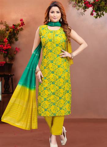 Looking These Suit in Fine Colored Pair With Bottom And Dupatta.These Top And Bottom Are Fabricated On Soft Silk Pair With Art Silk Dupatta.Its Beautified With Designer Embroidery Work.
