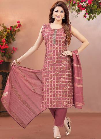 Looking These Suit in Fine Colored Pair With Bottom And Dupatta.These Top And Bottom Are Fabricated On Brocade Pair With Art Silk Dupatta.Its Beautified With Woven Jacquard Designer Work.