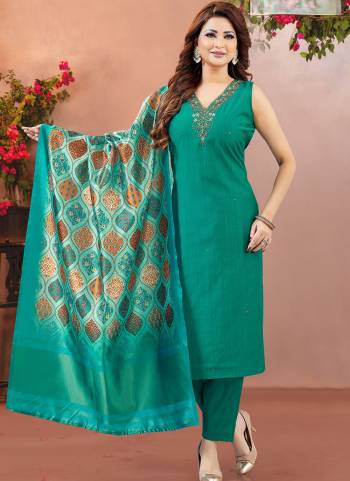 Looking These Suit in Fine Colored Pair With Bottom And Dupatta.These Top And Bottom Are Fabricated On Soft Silk Pair With Art Silk Dupatta.Its Beautified With Designer Embroidery Work.