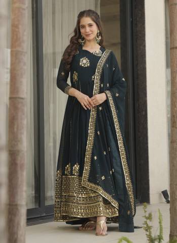 Garb These Beautiful Looking Party Wear Readymade Long Gown With Dupatta.These Gown Are Faux Georgette And Dupatta is Fabricated On Faux Georgette.Its Beautified With Designer Jari,Sequance Embroidery Work.