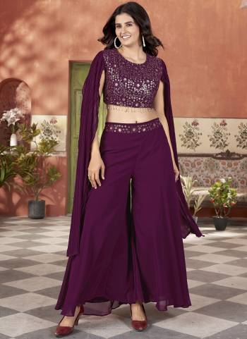 Looking These Beautiful Looking Readymade Choli With Plazzo In Fine Colored.These Top And Bottom Are Georgette Fabricated.Its Beautified With Designer Sequance Embroidery Work.