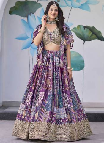 For A Designer Look,Grab These Lehenga Choli in Fine Colored.These Lehenga Are Chinon Silk And Blouse Are Fabricated On Chinon Silk Pair With Dupatta Are Chiffon.Its Beautified With Designer Digital Printed With Dori,Jari Embroidery Work.