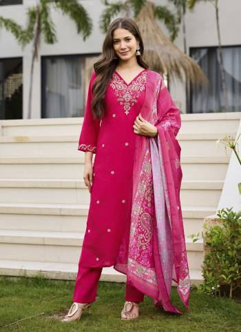 Garb These Suit in Fine Colored Pair With Bottom And Dupatta.These Top And Bottom Are Fabricated On Roman Silk Pair With Chinon Dupatta.Its Beautified With Designer Embroidery Work,Printed Dupatta.