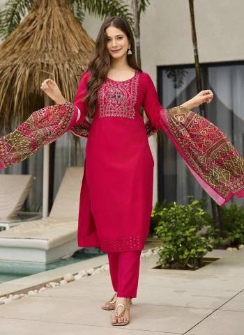 Garb These Suit in Fine Colored Pair With Bottom And Dupatta.These Top And Bottom Are Fabricated On Roman Silk Pair With Chinon Dupatta.Its Beautified With Designer Embroidery Work,Printed Dupatta.
