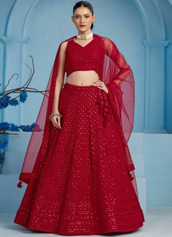 For A Designer Look,Grab These Party Wear Lehenga Choli in Fine Colored.These Lehenga And Blouse Are Fabricated On Georgette Pair With Dupatta Are Soft Net.Its Beautified With Thread,Sequance Embroidery Work.