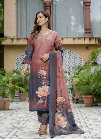 Attractive These Designer Readymade Suit in Fine Colored Pair With Bottom And Dupatta.These Top And Dupatta Are Fabricated On Gucci Silk Pair With Viscose Santoon Bottom.Its Beautified With Designer Digital Printed With Hand Work.