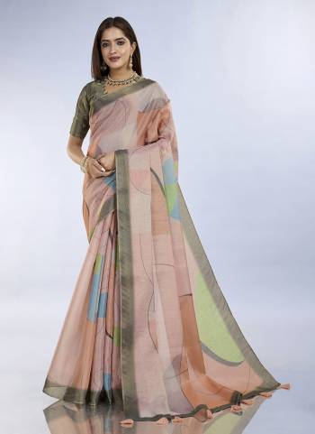 Looking These Party Wear Saree in Fine Colored.These Saree And Blouse is Fabricated On Erode Cotton.Its Beautified With Designer Digital Printed.