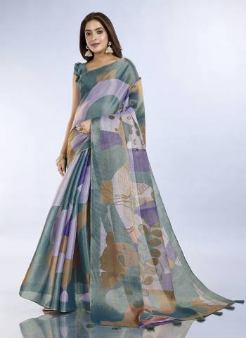 Looking These Party Wear Saree in Fine Colored.These Saree And Blouse is Fabricated On Erode Cotton.Its Beautified With Designer Digital Printed.