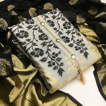 Look Pretty This Designer Suit In Lovely  Color.?Its Pretty Jacquard Top Is Banarsi Silk Based Paired With Santoon Bottom And Banarasi Jacquard Fabricated Dupatta Which Gives An Attractive To The Suit.