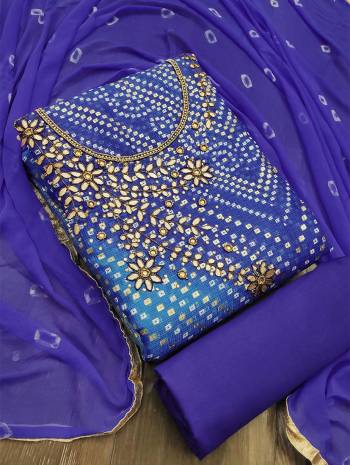 Look Pretty This Designer Suit In Lovely  Color.?Its Pretty Jacquard Top Is Fancy Jacquard Based Paired With Santoon Bottom And Nazneen Bandhni Printed Fabricated Dupatta Which Gives An Attractive To The Suit.