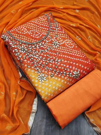 Look Pretty This Designer Suit In Lovely  Color.?Its Pretty Jacquard Top Is Fancy Jacquard Based Paired With Santoon Bottom And Nazneen Bandhni Printed Fabricated Dupatta Which Gives An Attractive To The Suit.