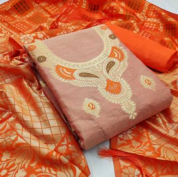 Garb This Festive Season In A Proper Look Wearing This Weaved Straight Suit In Fine Color. This Pretty Suit Is Banarasi Jacquard Based Beautified With Dupatta. Its Fabric Gives A Rich Look To Your Personality