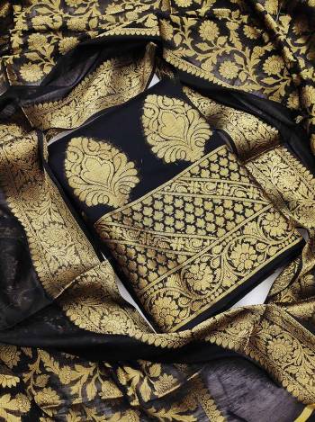Garb This Festive Season In A Proper Look Wearing This Weaved Straight Suit In Fine Color. This Pretty Suit Is Banarasi Jacquard Based Beautified With Dupatta. Its Fabric Gives A Rich Look To Your Personality
