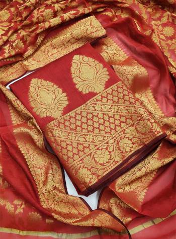 Garb This Festive Season In A Proper Look Wearing This Weaved Straight Suit In Fine Color. This Pretty Suit Is Banarasi Jacquard Based Beautified With Dupatta. Its Fabric Gives A Rich Look To Your Personality