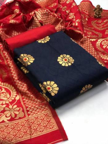 Look This Weaved Straight Suit In Fine Color. This Pretty Suit Is Banarasi Jacquard Based Top And Dupatta Beautified With Weave Designer And Bottom Are Tapeta Silk. Its Fabric Gives A Rich Look To Your Personalit.