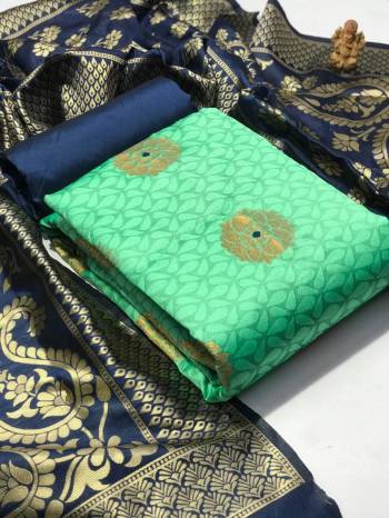 Look This Weaved Straight Suit In Fine Color. This Pretty Suit Is Banarasi Jacquard Based Top And Dupatta Beautified With Weave Designer And Bottom Are Tapeta Silk. Its Fabric Gives A Rich Look To Your Personalit.