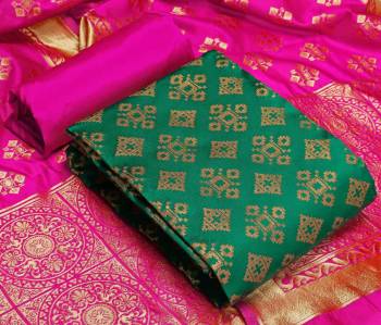 Look This Weaved Straight Suit In Fine Color. This Pretty Suit Is Banarasi Jacquard Based Top And Dupatta Beautified With Weave Designer And Bottom Are Tapeta Silk. Its Fabric Gives A Rich Look To Your Personalit.