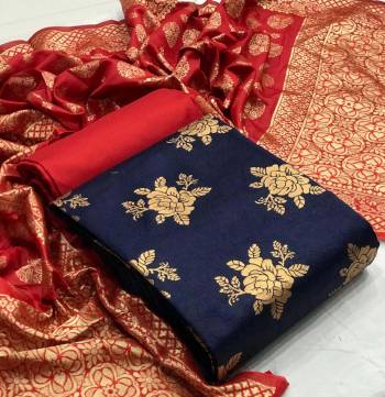 Look This Weaved Straight Suit In Fine Color. This Pretty Suit Is Banarasi Jacquard Based Top And Dupatta Beautified With Weave Designer And Bottom Are Tapeta Silk. Its Fabric Gives A Rich Look To Your Personalit.